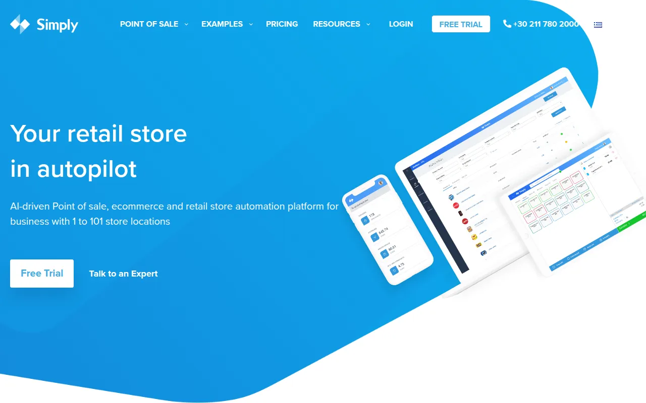 simply pos software interface screenshot