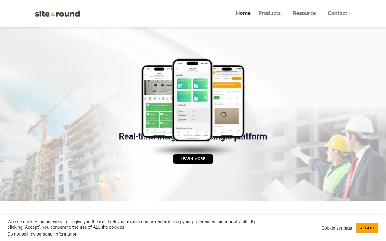 sitearound software interface screenshot