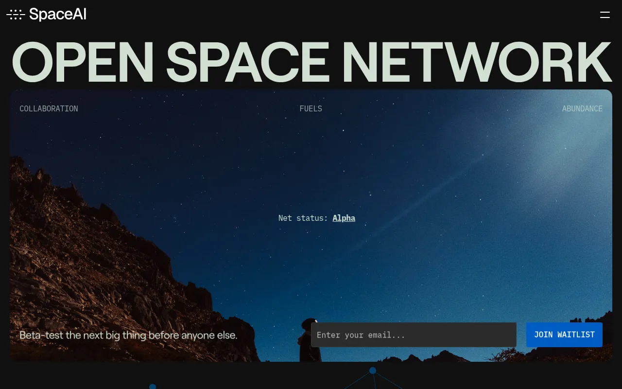 Space AI software interface screenshot