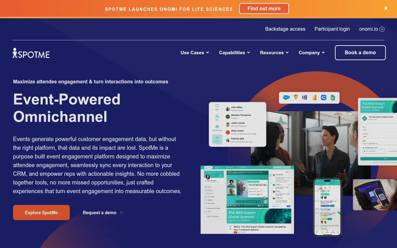 spotme software interface screenshot