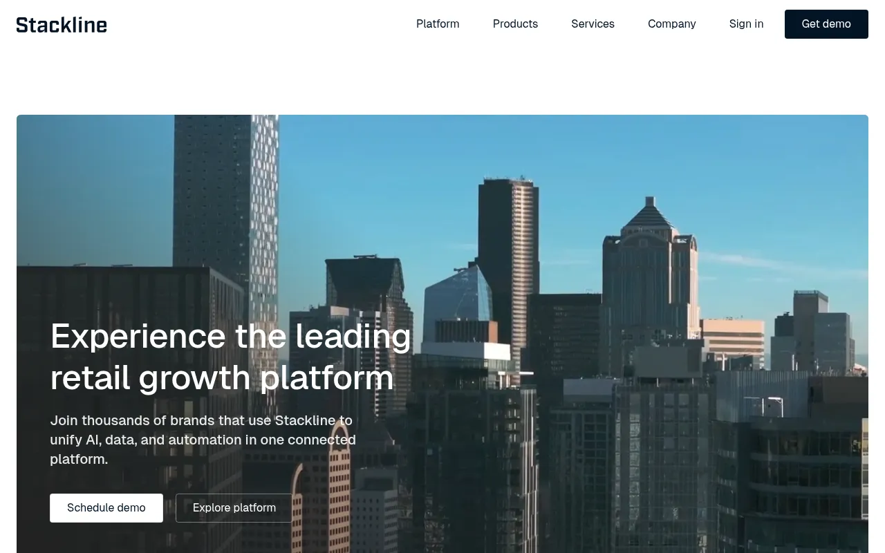 stackline software interface screenshot