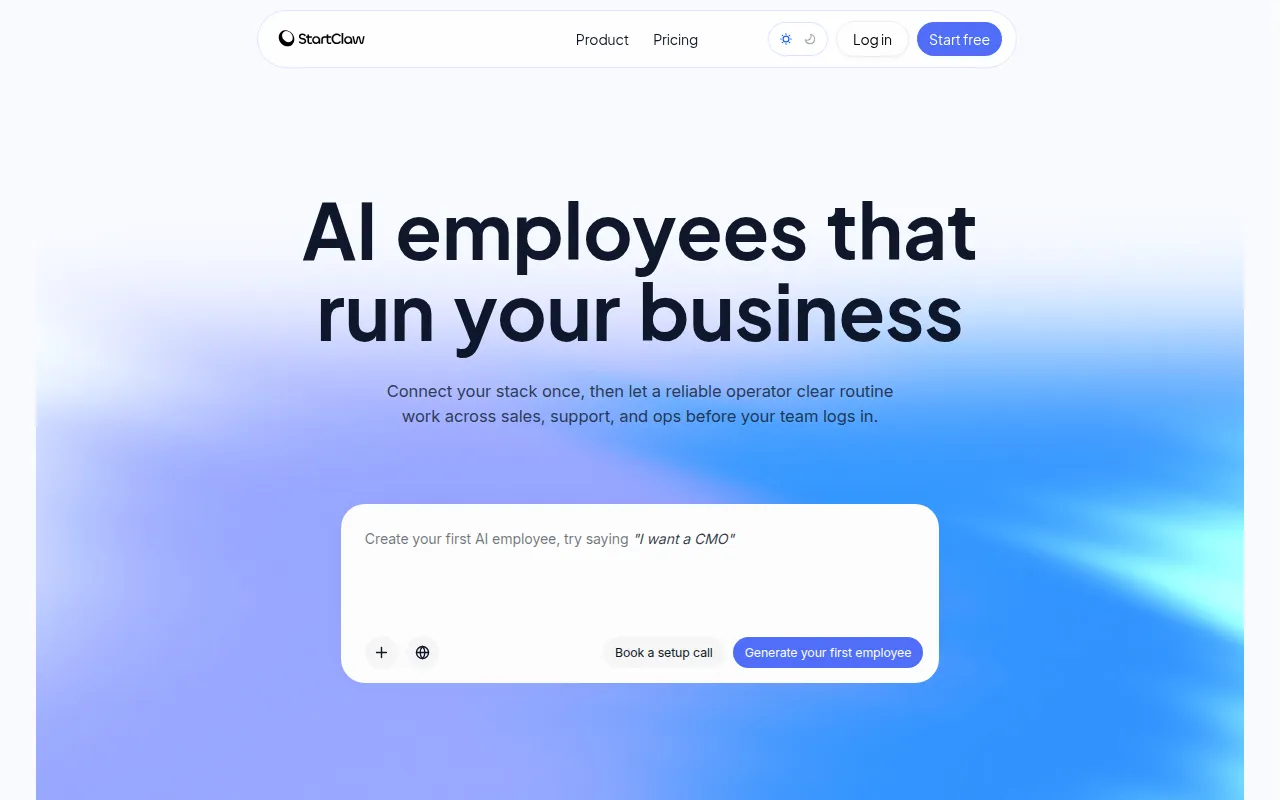 StartClaw software interface screenshot