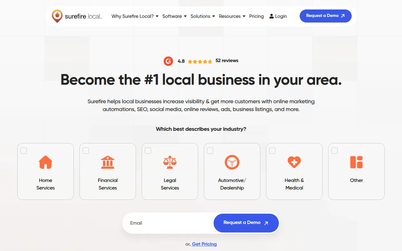 Surefire Local Platform software interface screenshot