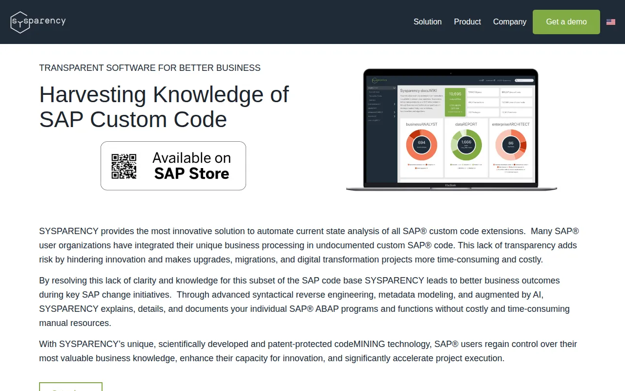 sysparency software interface screenshot