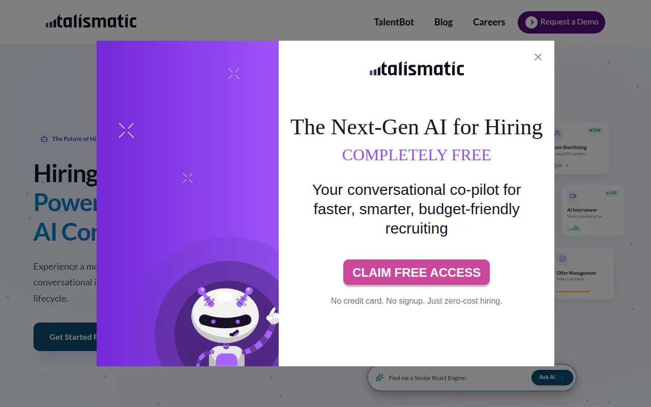 talismatic software interface screenshot