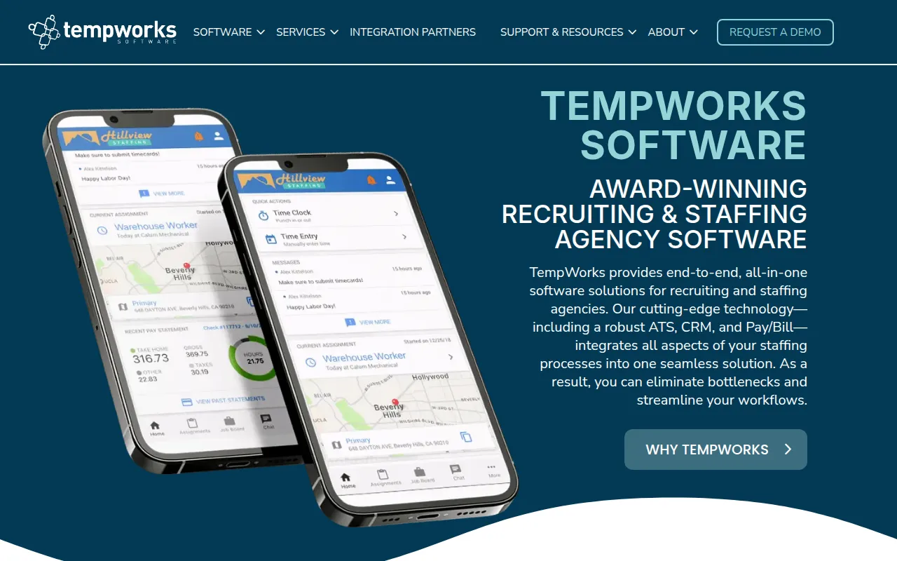 tempworks software interface screenshot