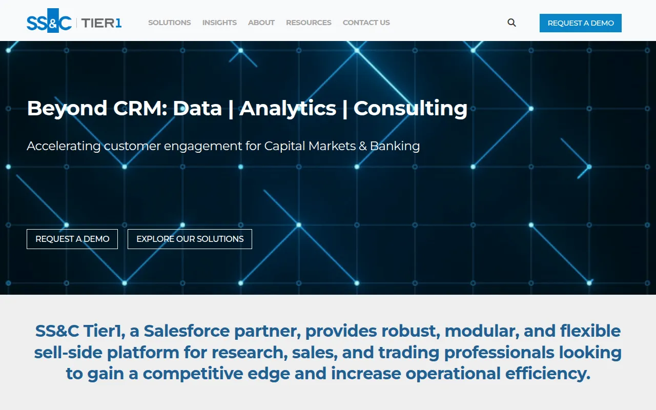 tier1crm software interface screenshot