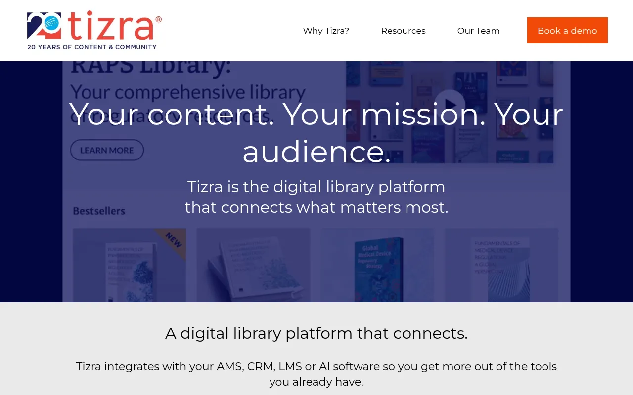 tizra software interface screenshot
