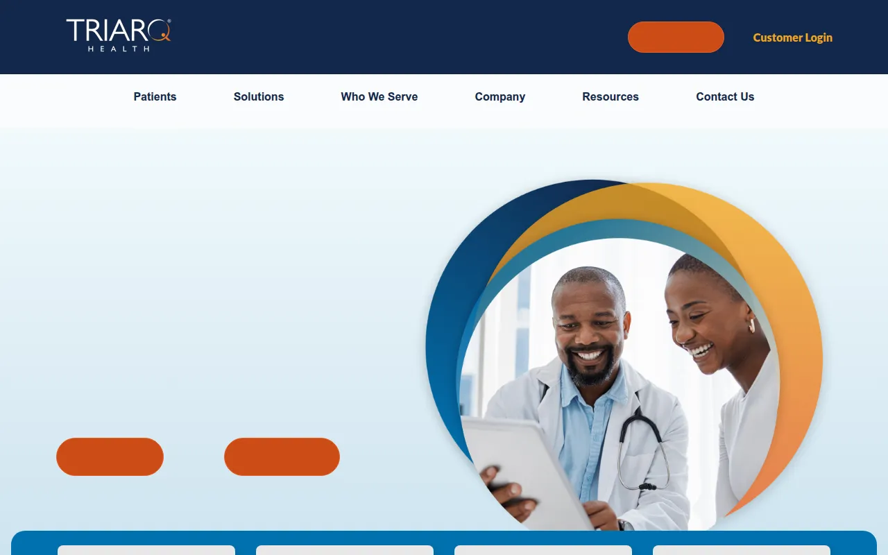 triarq health software interface screenshot