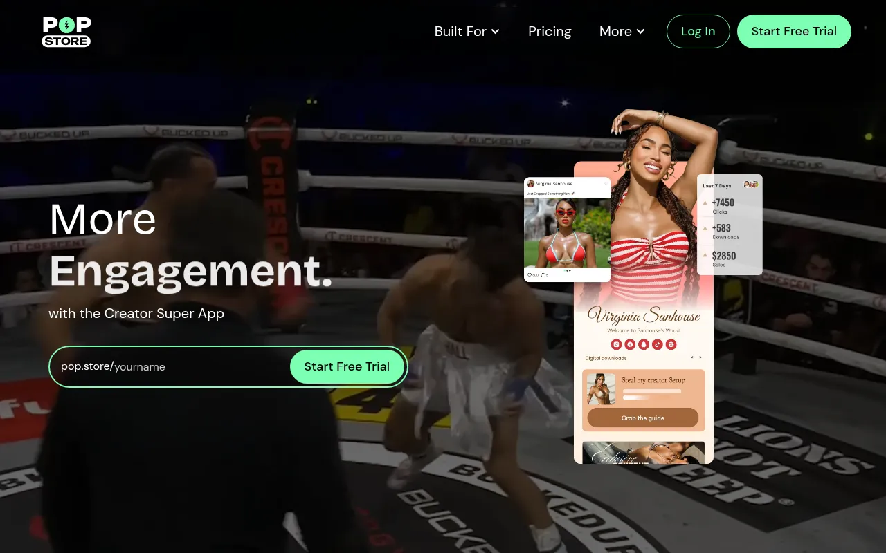 popstore software interface screenshot
