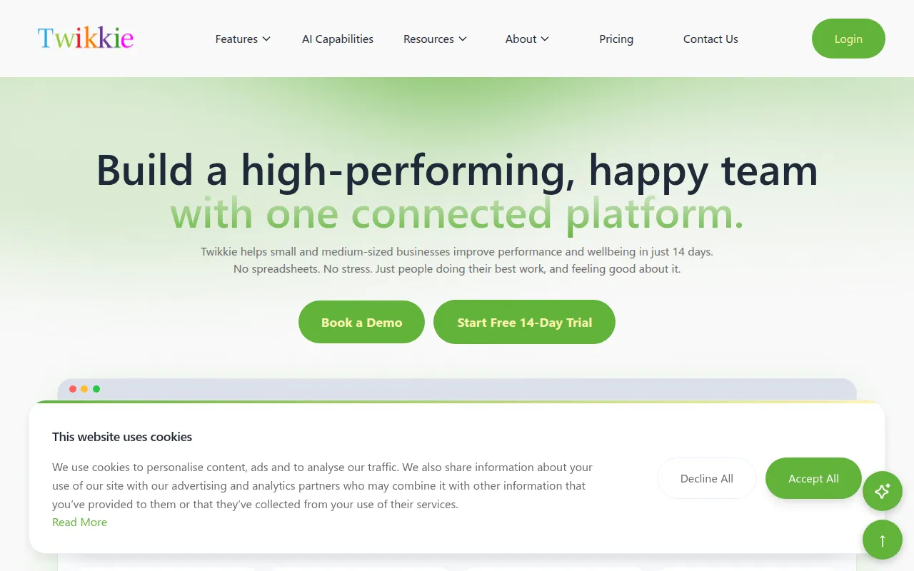 twikkie software interface screenshot