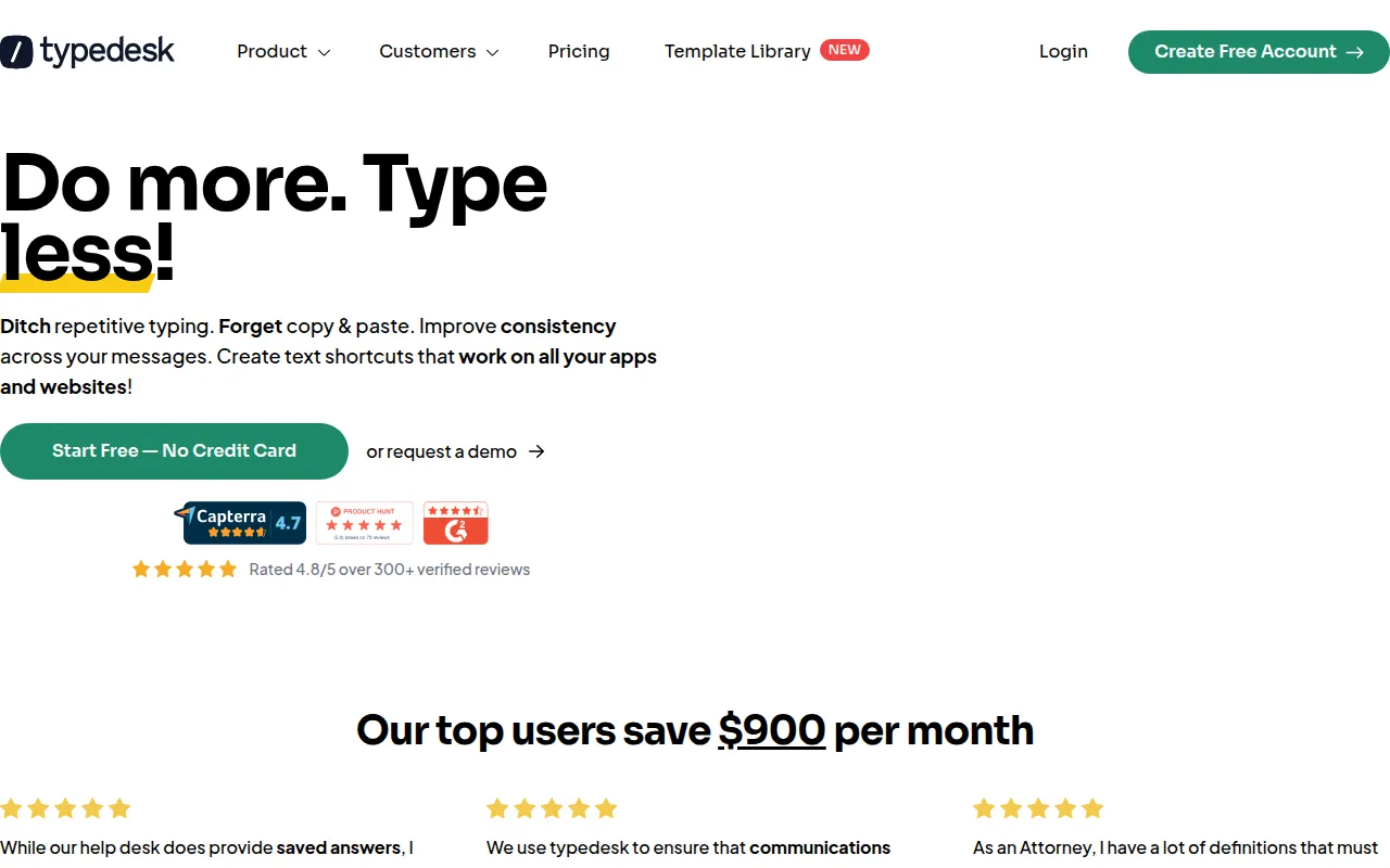 typedesk tools software interface screenshot