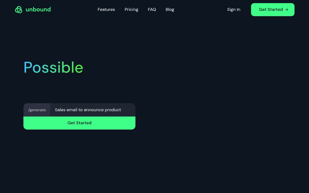 Heyy.ai / Unbound software interface screenshot