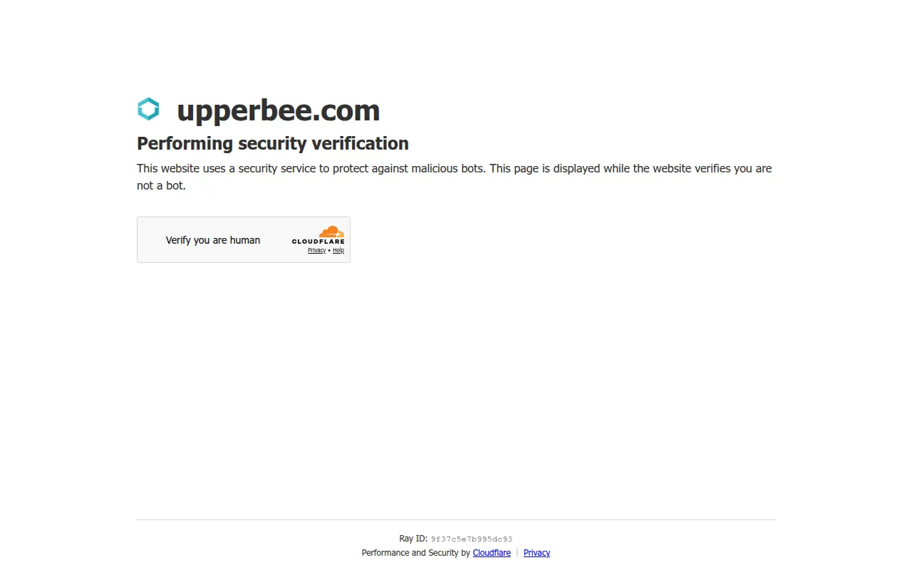 Upperbee software interface screenshot