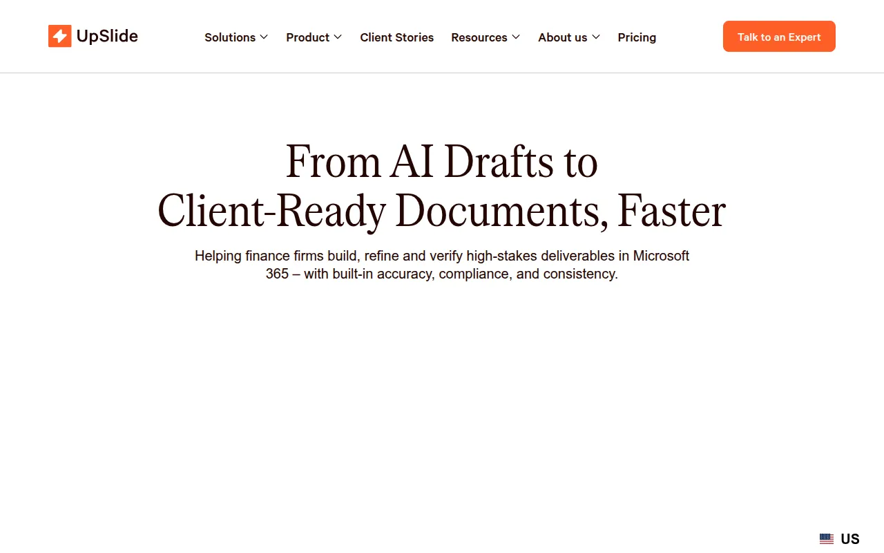 upslide software interface screenshot