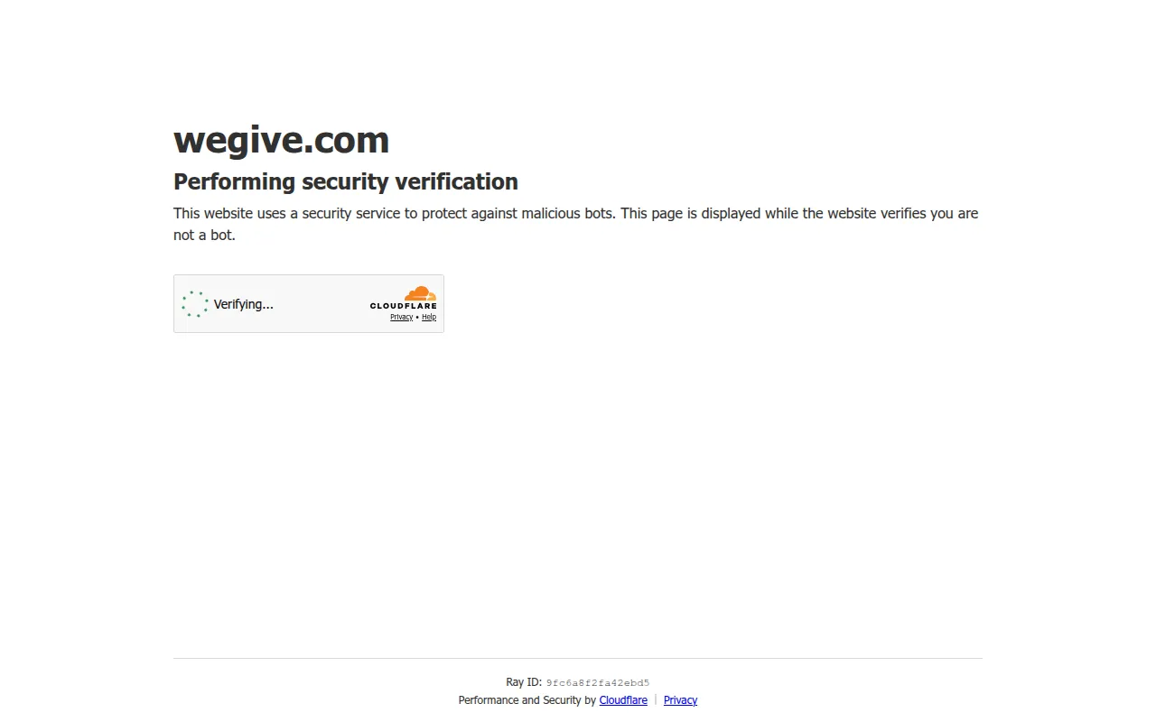 WeGive software interface screenshot