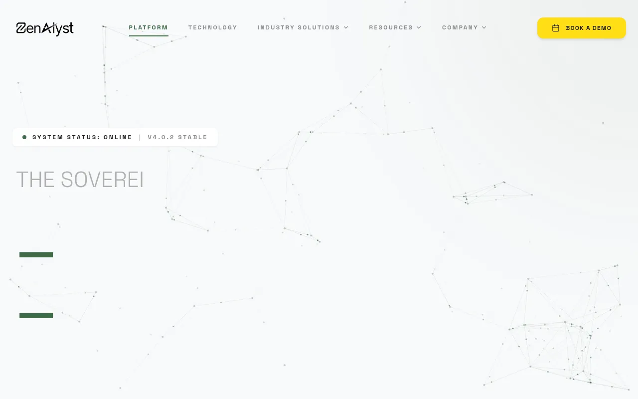 Zenalyst software interface screenshot